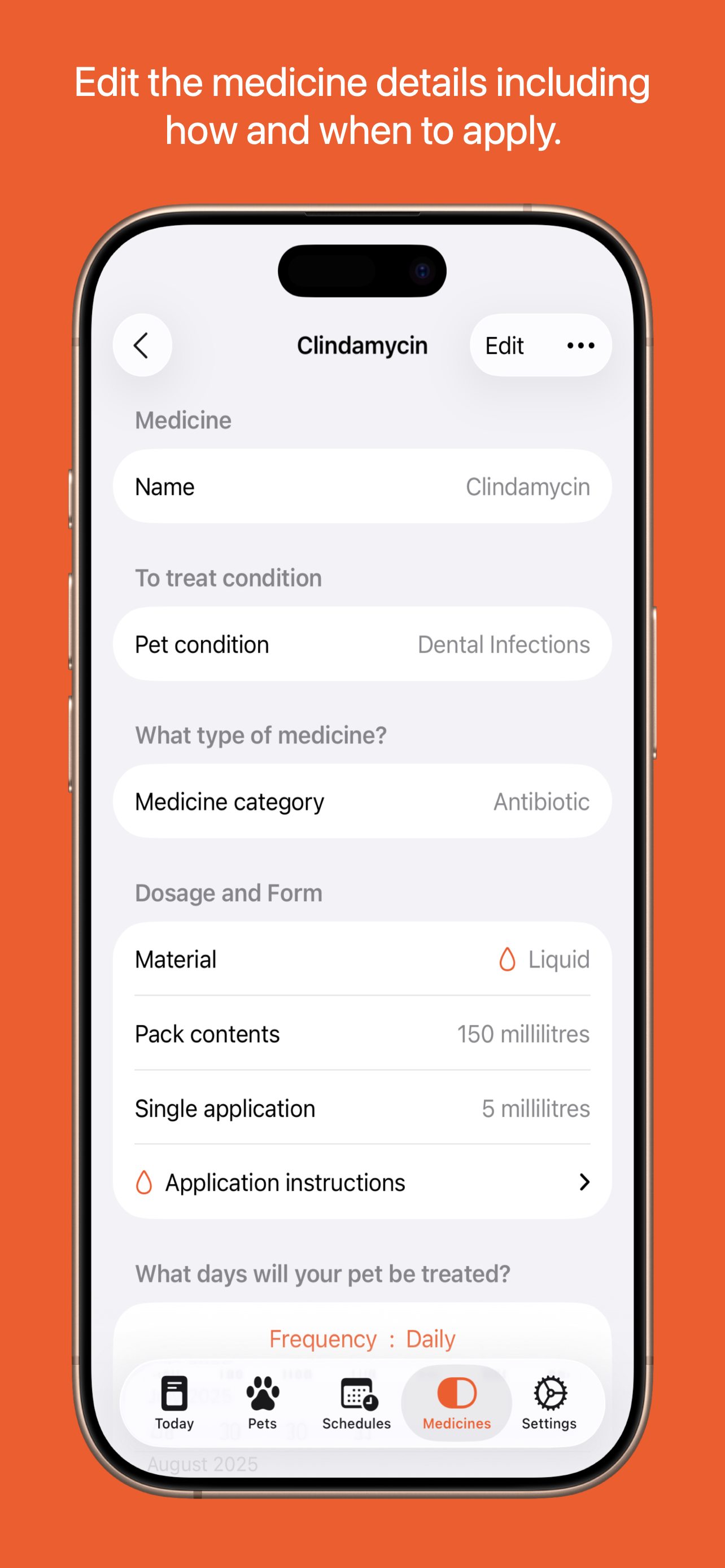 Medicine Details Screen